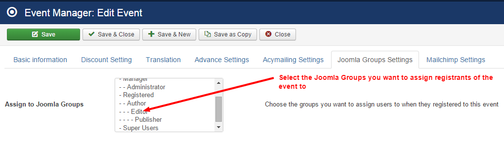 Joomla Groups Plugin