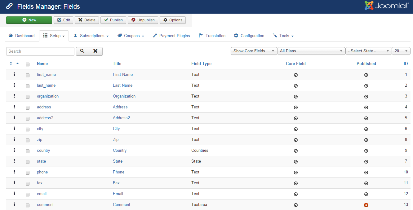 Custom Fields Management