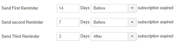 Plan reminder settings