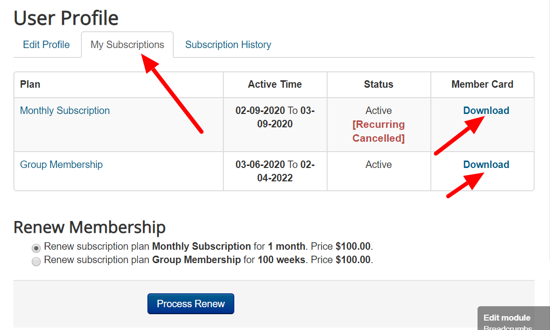 Download Member Cards