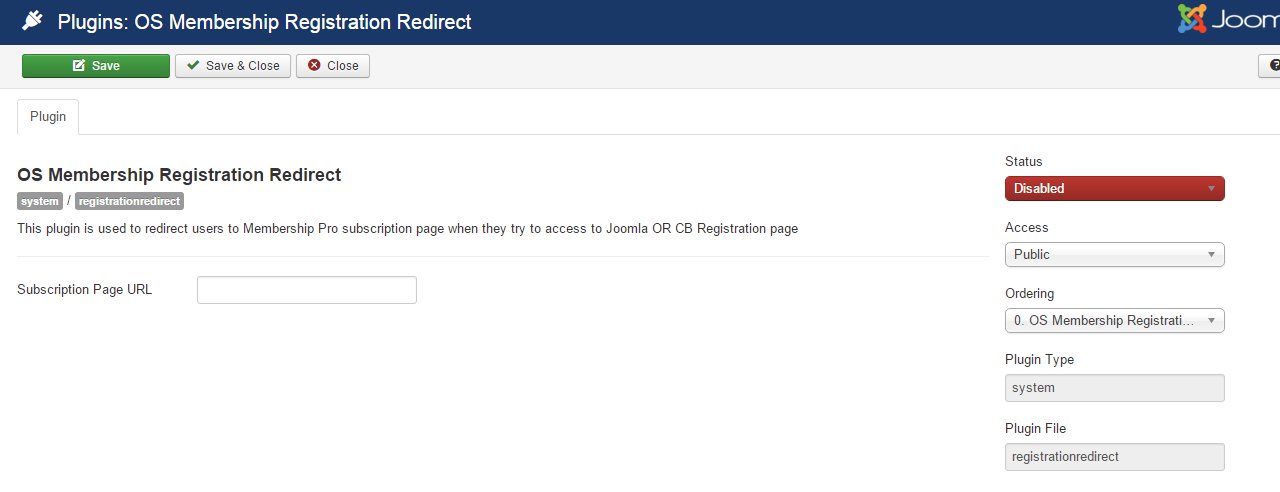 Registration Redirect Plugin