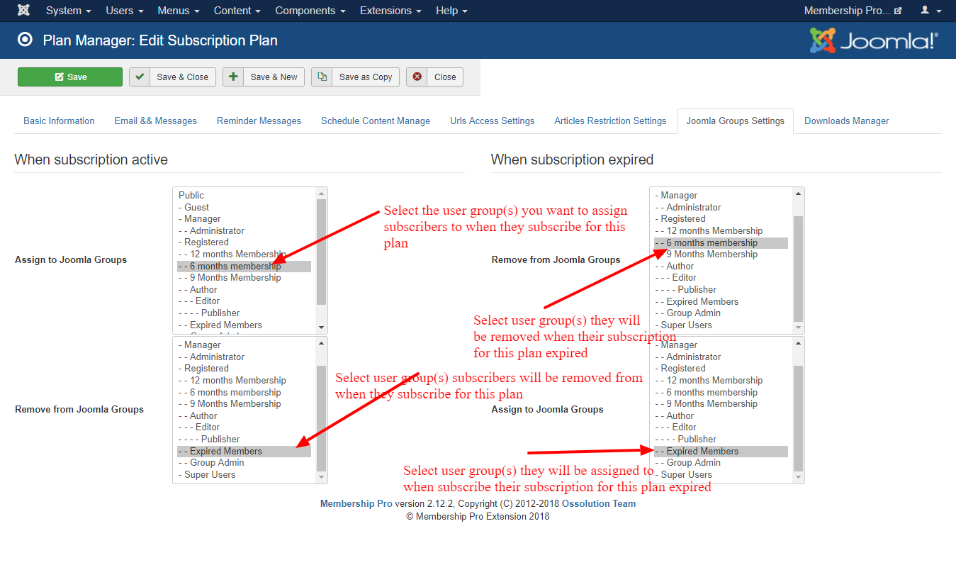 Joomla Groups Plugin